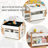 Multi-Functional Kids Activity Table and Chairs Set with Storage and Reversible Tabletop