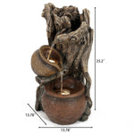 the-rustic-water-fountain-with-a-tree-trunk-bowl-and-a-cup-as-well-as-a-measurement-of-22-inches-13-inches-and-7-inches