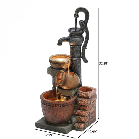 water-fountain-with-a-water-wheel-a-bucket-and-a-cup