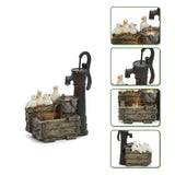 Farmhouse Crate and Baby Ducks Resin Outdoor Fountain with LED Lights