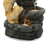 puppies-trying-to-drink-water-from-a-fountain