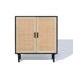 Azhar-black-two-door-rattan-storage-cabinet