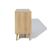 Zahra 3-door rattan sideboard cabinet