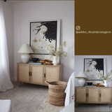 Zahra 3-door rattan sideboard cabinet