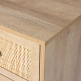 Zahra 3-drawer rattan chest