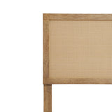 Layla free-standing wood and rattan headboard, king