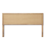 Layla free-standing wood and rattan headboard, king