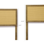 Layla free-standing wood and rattan headboard, king - LuxenHome