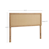 Layla free-standing wood and rattan headboard, queen