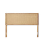 Layla free-standing wood and rattan headboard, queen