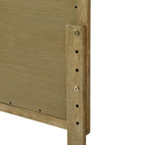 Layla free-standing wood and rattan headboard, queen - LuxenHome
