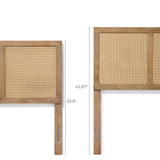 Tariq free-standing boho rattan headboard, king