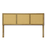 Tariq free-standing boho rattan headboard, king - LuxenHome
