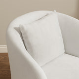 Janice upholstered swivel accent chair