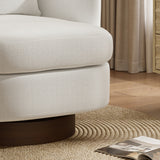 Janice upholstered swivel accent chair