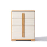 Sylvie oak and white finish 4-drawer chest