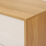 Sylvie oak and white finish 4-drawer chest