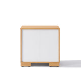 Sylvie oak and white finish nightstand with drawers