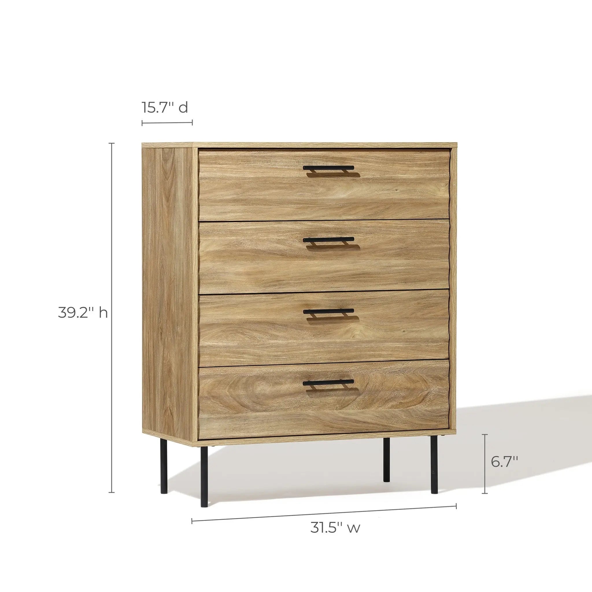 Mid-Century Modern Wave 4-Drawer 31.5-Inch Wide Accent Chest Mid-Century Modern Wave 4-Drawer 31.5-Inch Wide Accent Chest