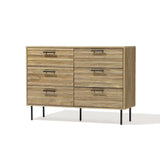 Casper mid-century modern 6-drawer dresser with metal legs