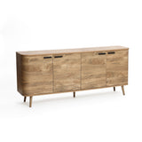 Anya oak finish 4-door sideboard cabinet