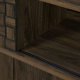 Kairo Basket Weave Design Manufactured Wood Sideboard Cabinet, Oak63"