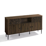 Kairo Basket Weave Design Manufactured Wood Sideboard Cabinet, Oak63"