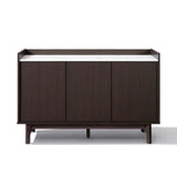 Modi Wenge Wood Sideboard Cabinet with Faux Marble Top, 47"