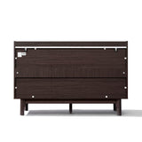 Modi Wenge Wood Sideboard Cabinet with Faux Marble Top, 47"