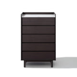 Modi Wenge Wood Storage Chest with Faux Marble Top, 46"