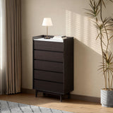 Modi Wenge Wood Storage Chest with Faux Marble Top, 46"