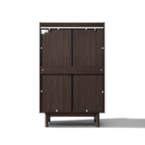 Modi Wenge Wood Storage Chest with Faux Marble Top, 46"