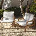 Cambria outdoor armchairs with cushions, set of 2