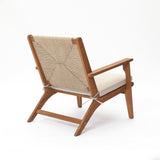 Tuscany Acacia Wood Outdoor Chair with Cushion, Natural Finish