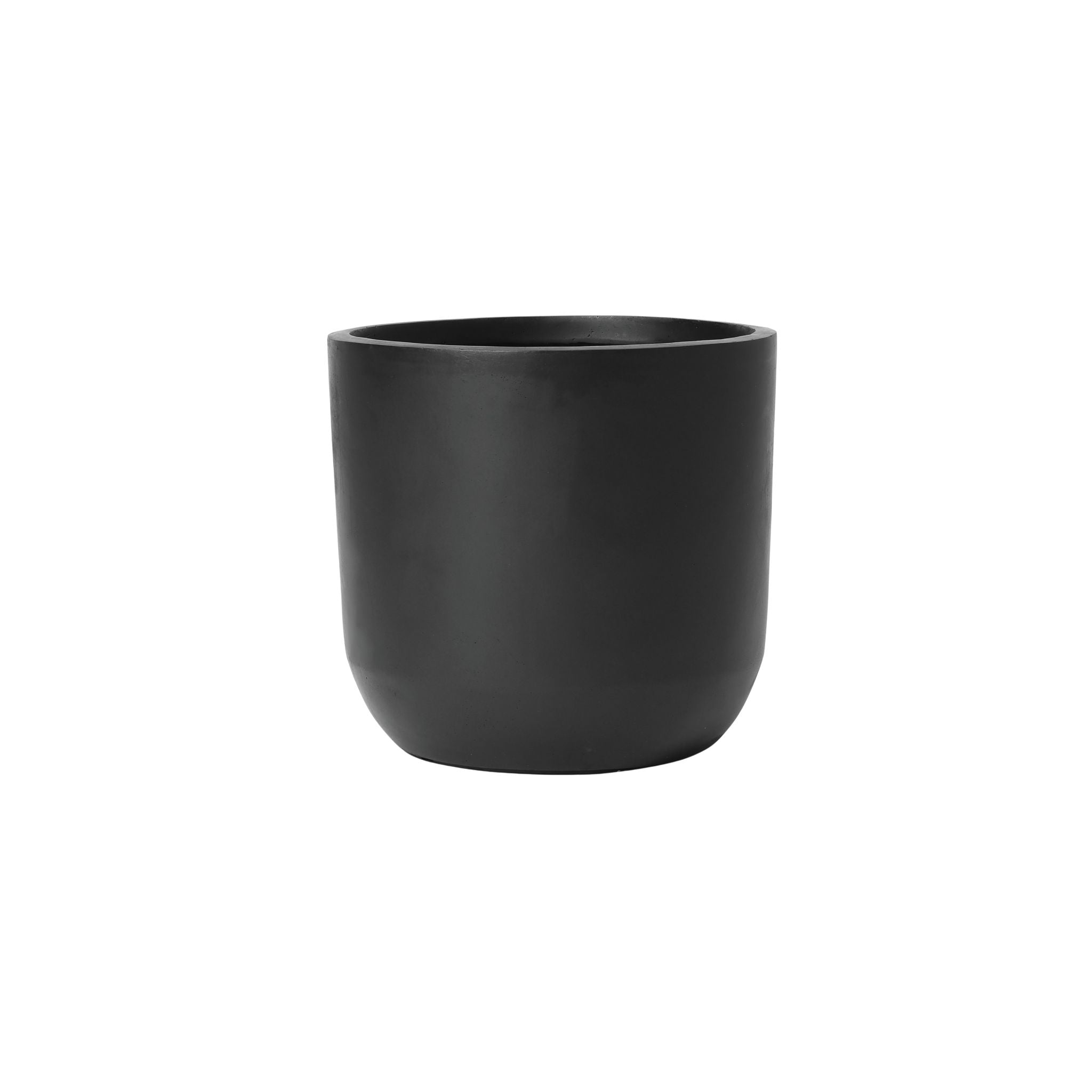 Essentia cylinder indoor/outdoor planter, black