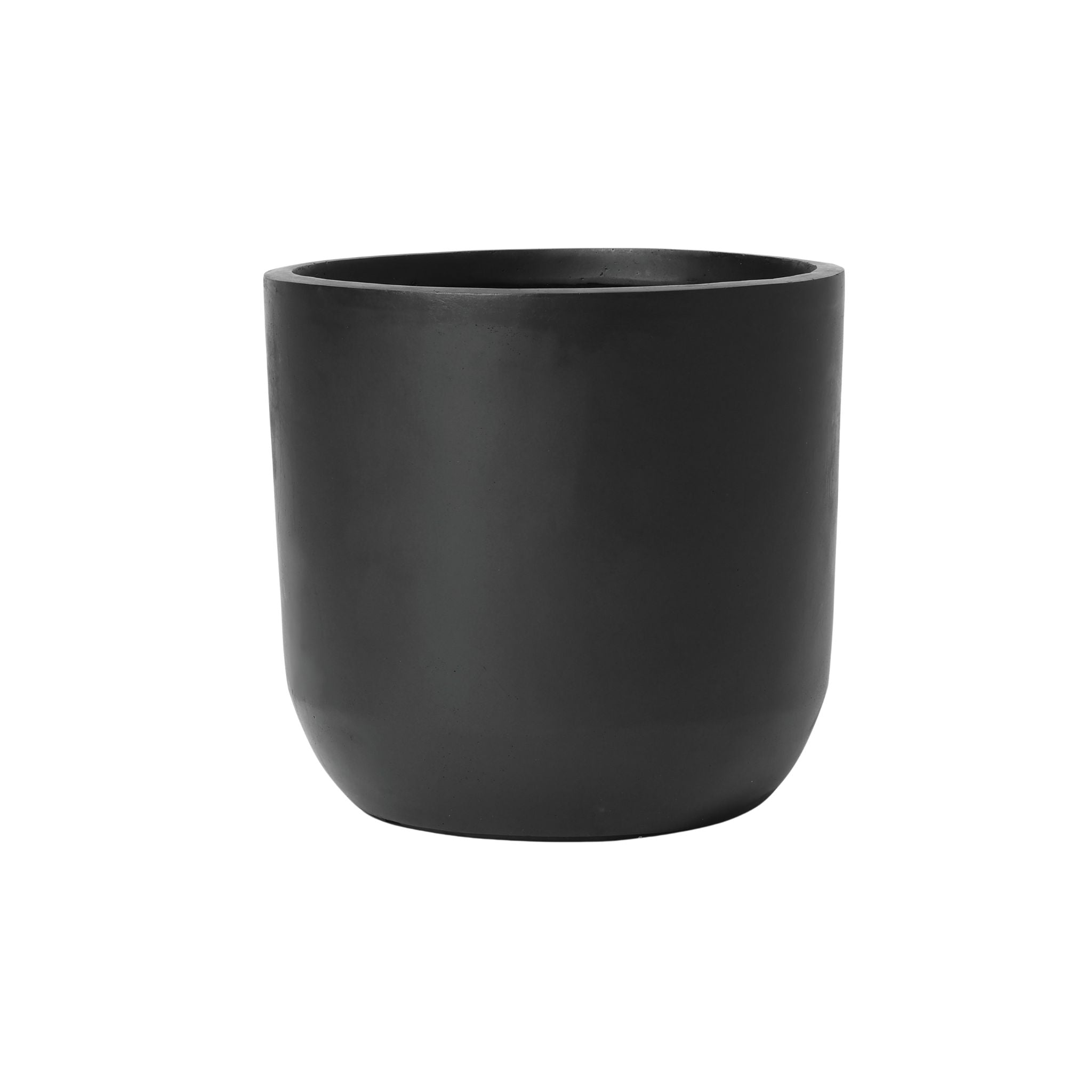 Essentia cylinder indoor/outdoor planter, black