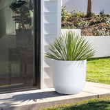 Essentia cylinder indoor/outdoor planter, white