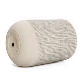 Wood-Look Textured MgO Planter, 27.2'' Tall Beige Decorative Garden Pot