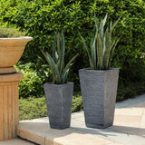 Urbano textured indoor/outdoor planter, tall, set of 2