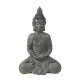 Gray MgO Meditating Buddha Garden Statue