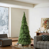 Holiday Green Pampas Grass Christmas Tree Tree,6ft