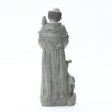 Saint Francis Outdoor Garden Statue with Birdfeeder Bowl, 27.5"
