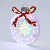 Christmas Tinsel Ornament Holiday Decoration with Lights，2ft