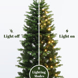 Green Cone Christmas Tree with Twinkle Modes & Lights, 6FT