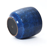 Vintage Ocean Blue Round Ceramic Planter,14''