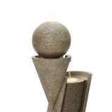 Resin Outdoor Waterfall Fountain with LED Lights, 34.8'' H