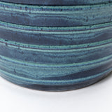 Tall Ceramic Planter Pot for Indoor Outdoor Plants with Drainage Hole, Blue 17.7''