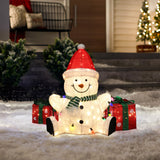 Christmas Snowman Decoration Outdoor with Lights, 2.3ft