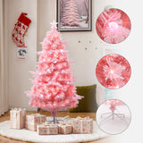 Pre-Lit Fiber Optic Pink Christmas Tree with lights,5ft