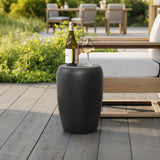 Indoor/Outdoor Round Side Table,Black & Gold,19.5''